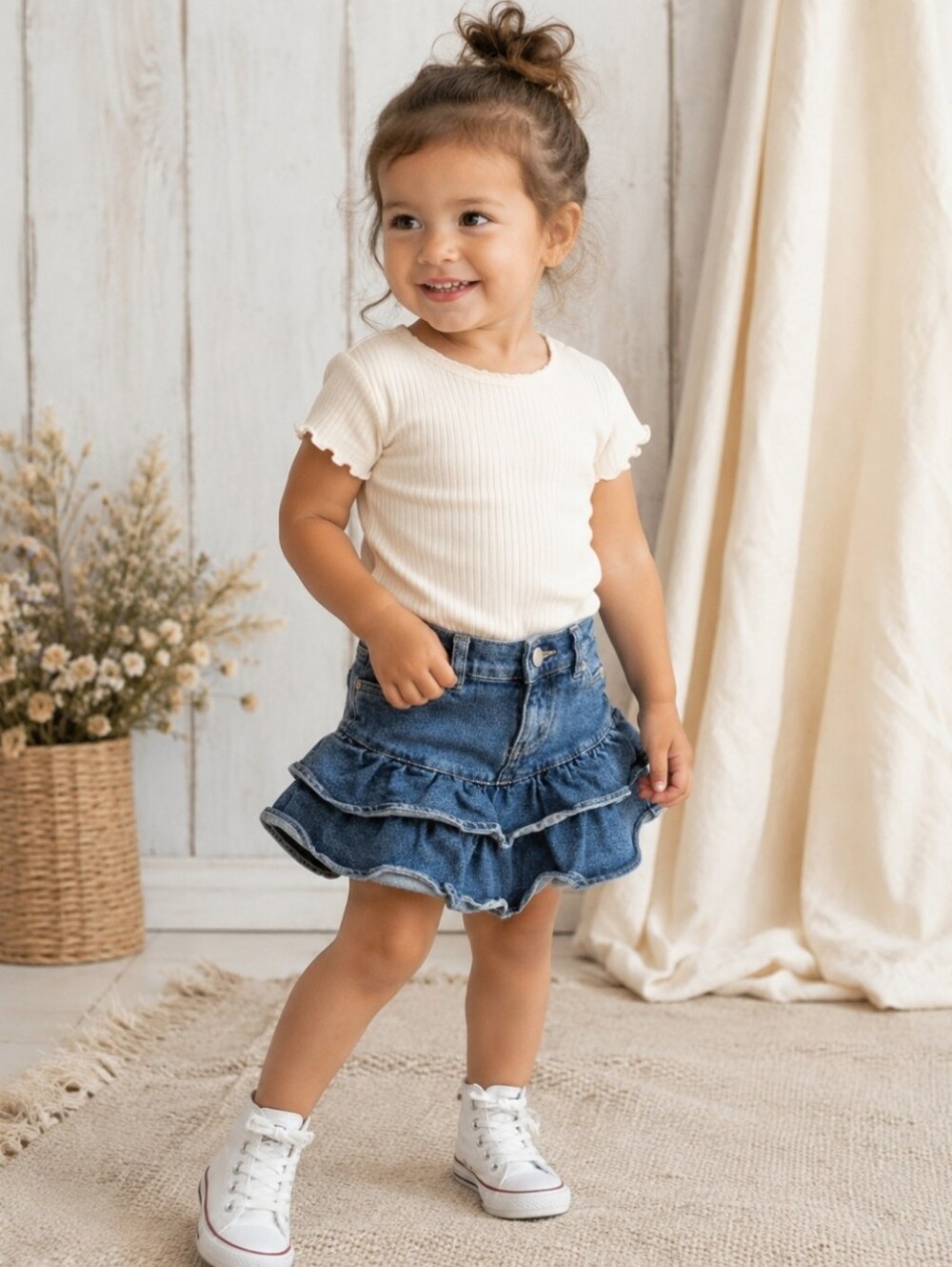 Country Road Ruffled Denim Skirt | 2Y